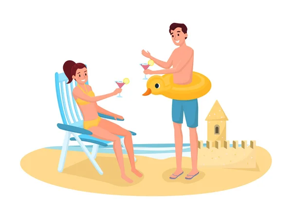 Temporada de verano actividades al aire libre vector ilustración — Vector de stock