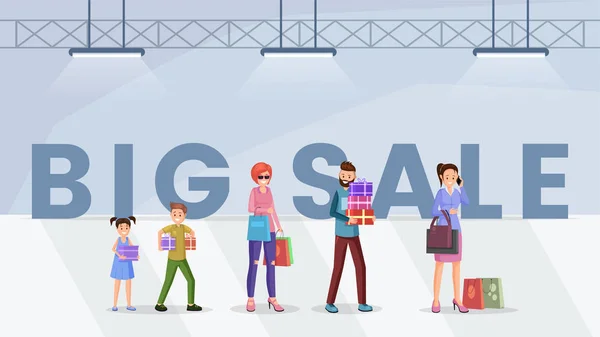 Mall big sale web banner template — Stock Vector