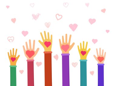 İnsani yardım kavramı düz vektör illüstrasyon