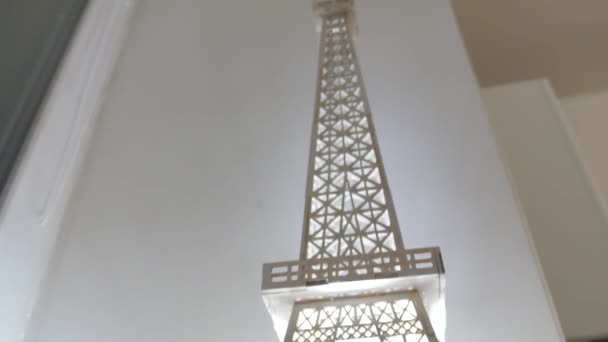 Eiffel tower model — Stock Video