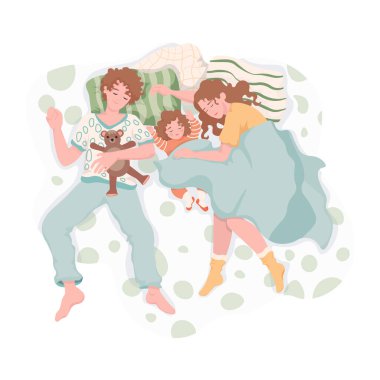 Aile geceleri dinleniyor ve birbirine sarılıyor. Her gün, ailece vakit geçireceğiz..