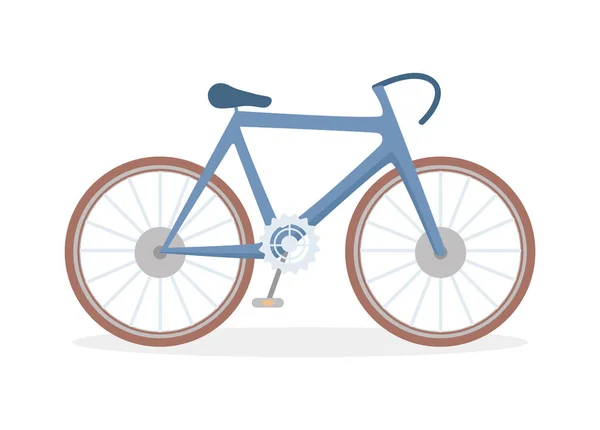Klasszikus kerékpár vektor lapos illusztráció elszigetelt fehér háttér. Teljes felfüggesztésű mountain bike. — Stock Vector