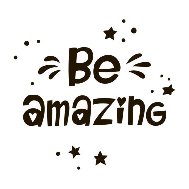 Elle çizilmiş yazı yazıt. Vektör tipografi sloganı.