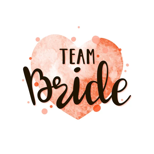 Bride team lettering suitable for print on shirt, hoody, poster or card.  Handwritten text for bachelorette party. Stock Vector by ©Pravdinal  267919440