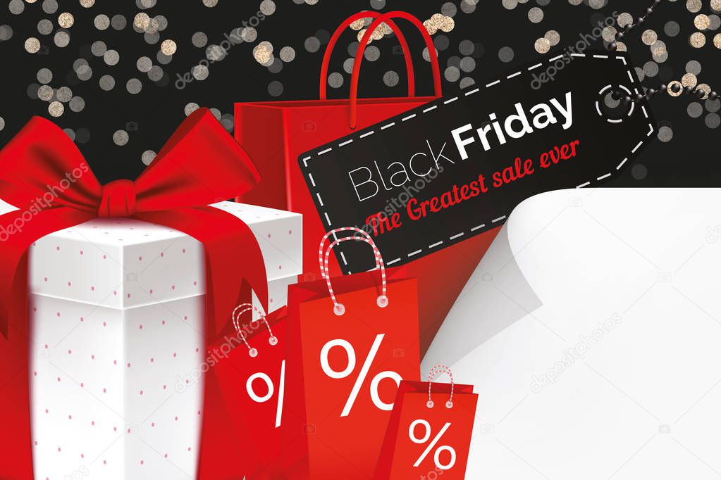 Black Friday Sale poster, shopping concept 