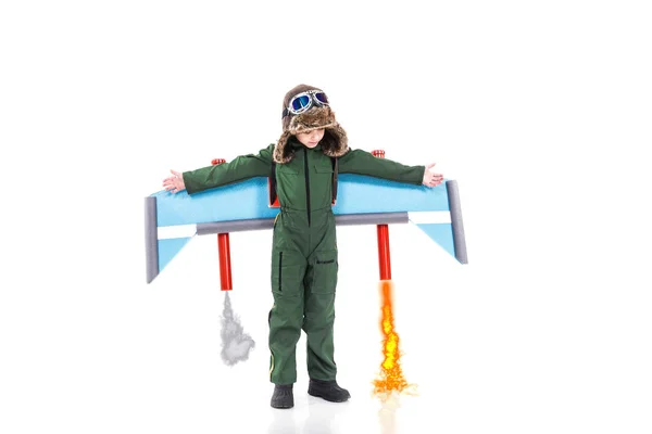 크리에이 스마트 파일럿 유니폼 Jetpack에 만들어진 장난감 — 스톡 사진