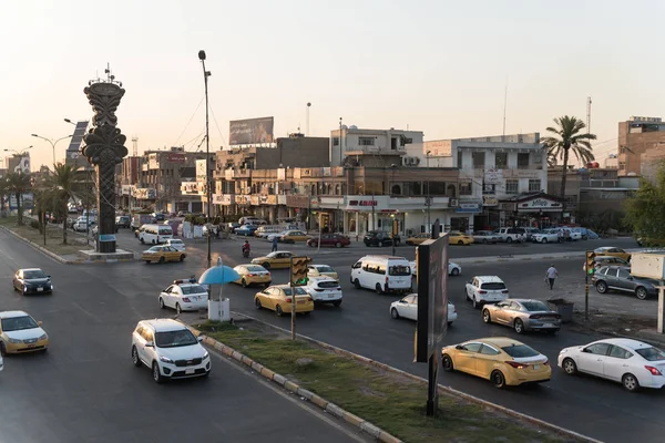 Bagdad Irak Juillet 2019 Trafic Sur Rue Concept Voyage — Photo