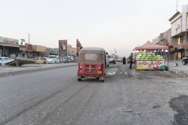 Bağdat, Irak - 29 Haziran 2019: Bağdat 'ın fakir kesimi, seyahat kavramı 