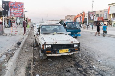 Bağdat, Irak - 29 Haziran 2019: Bağdat 'ın fakir kesimi, seyahat kavramı 