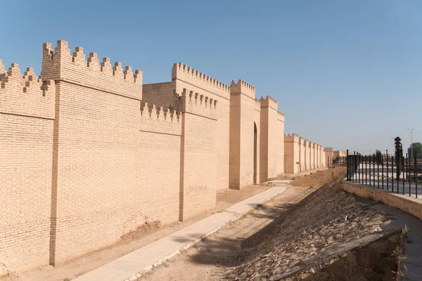 Promenader Genom Ruiner Processional Street Det Antika Babylon Hillah Irak — Stockfoto