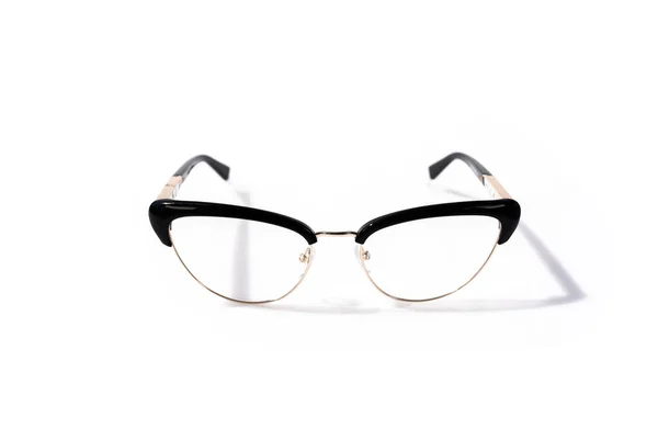 Short Sighted Presbyopia Eyeglasses Isolated White Background Myopia Concept — Stock Photo, Image