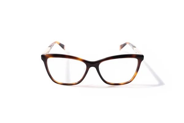 Rövidlátó Vagy Presbyopia Szemüveg Fehér Alapon Elszigetelt Myopia Koncepció — Stock Fotó
