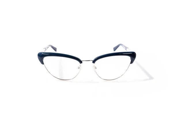 Lunettes Vue Courte Vue Presbytie Isolées Sur Fond Blanc Concept — Photo