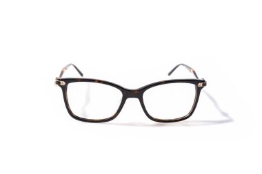 Miyop ya da basiretsiz gözlük, beyaz arka planda izole edilmiş, miyop kavramı.