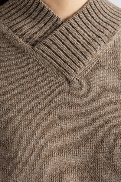 인간의 브라운 스웨터 텍스처 — 스톡 사진