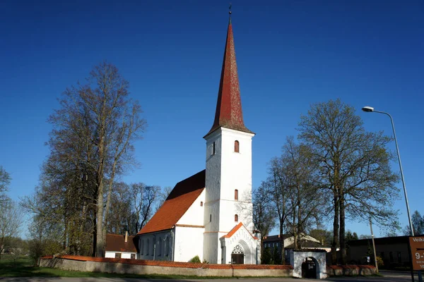 Evangelický Kostel Obci Lauciene Lotyšsko — Stock fotografie