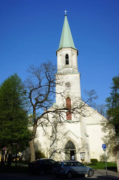 Evangelický Lutheran Kostel Svaté Kateřiny Kuldga Nejstarší Dům Boží Jedné — Stock fotografie