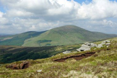 Tonelagee Mountain.Wicklow.Ireland görünümünü.