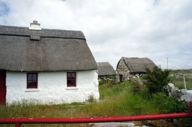 Bir İrlandalı köylü tipik bir konut sömürge geçmişte sırasında. Connemara.Ireland.