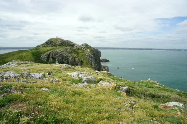 Landscapes of Ireland.The upper part of the island of the Ireland's Eye.