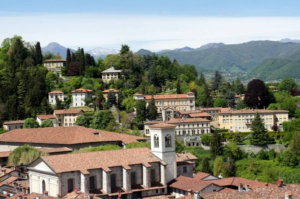 Citta-Alta. Bergamo eski şehir. Campanone Kulesi görünümünden.