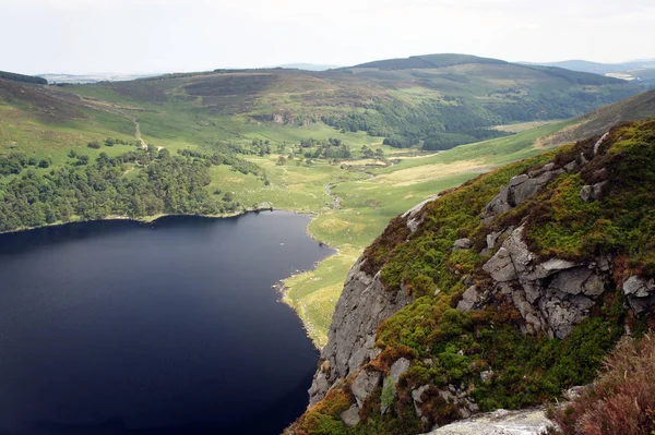 Lough Tay Brukar Kallas Guinness Lake Wicklow Ireland — Stockfoto