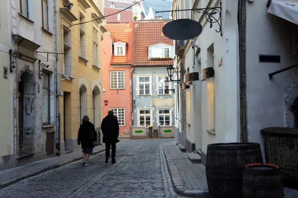 Eski Riga.Latvia sakin sokak.