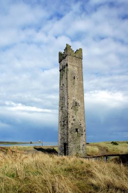 Nehrin Boyne İrlanda Denizi'nde izdiham, eski kule