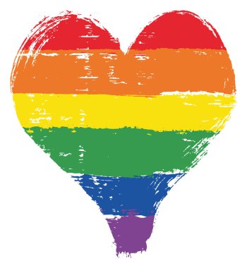 Lgbtq Love Kalp Vektör