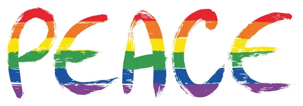 Lettres de Paix LGBTQ vecteur — Image vectorielle