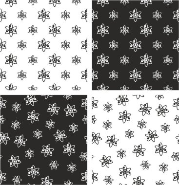 Atom Sembolü veya Atom İşareti Büyük & Küçük Hizalanmış & Rastgele Kesintisiz P