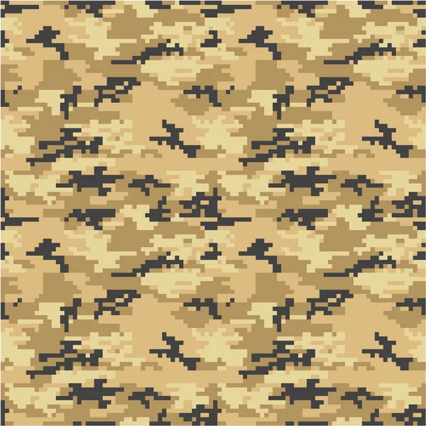 Leger of militaire woestijn digitale camouflage naadloze vector Patte — Stockvector