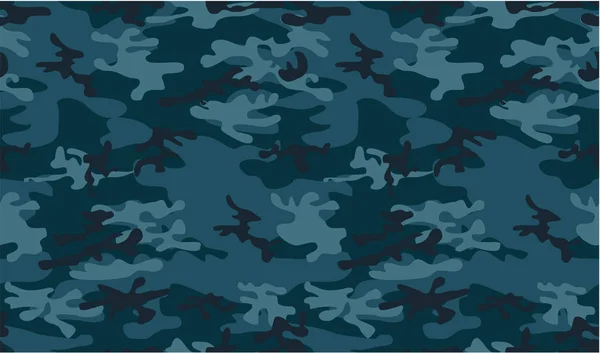 Ejército o Marina Militar camuflaje sin costura Vector patrón o costura — Vector de stock