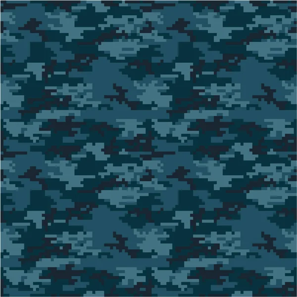 Leger of militaire Marine digitale camouflage naadloze vector patroon — Stockvector