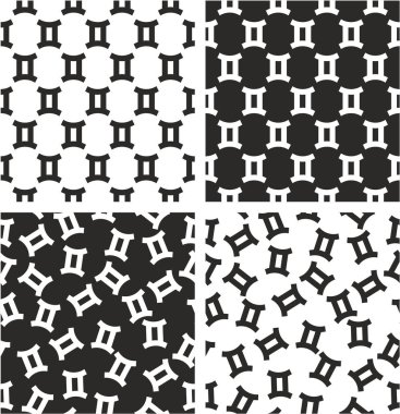 Burç İkizler Hizalı & Rastgele Dikişsiz Desen Seti