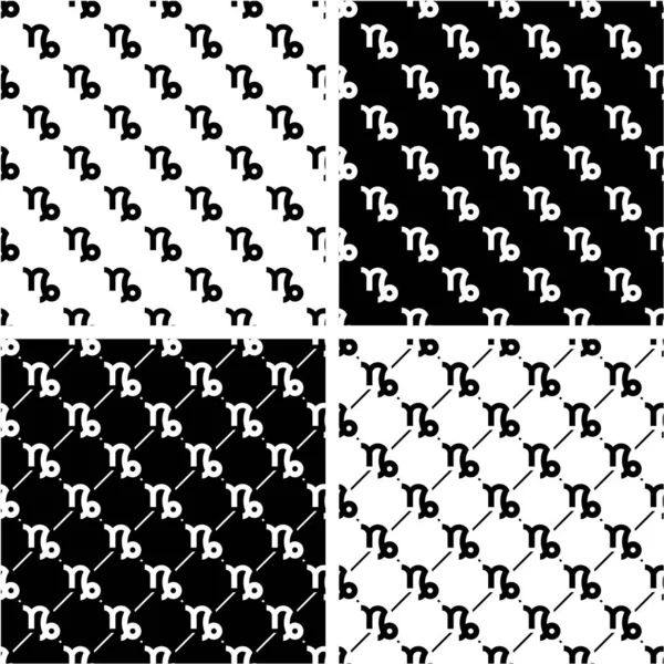 十二生肖符号摩天座无缝模式集 — 图库矢量图片