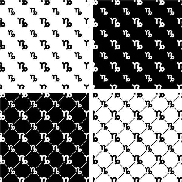 十二生肖符号摩天座大 + 小无缝模式集 — 图库矢量图片