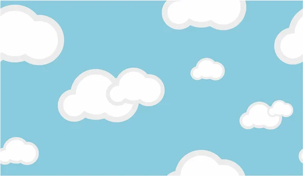 Modèle vectoriel sans couture de ciel nuageux simple ou Bac vectoriel sans couture — Image vectorielle