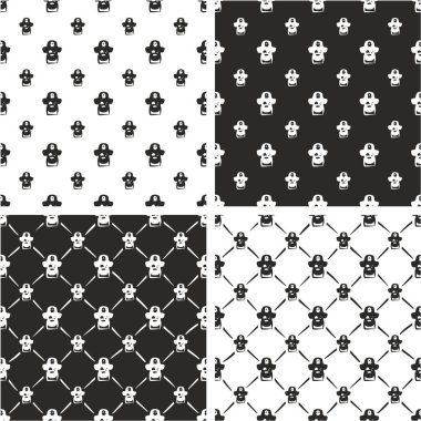 Korsan Kaptan Avatar Freehand Big & Small Dikişsiz Desen Seti