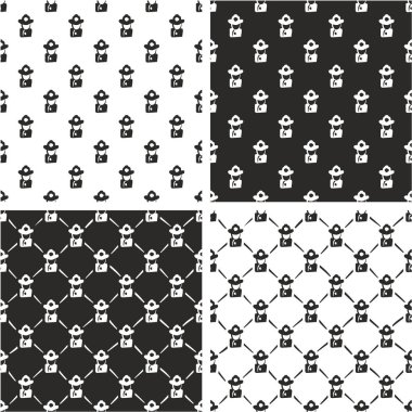 İtfaiyeci Avatar Freehand Kusursuz Desen Ayarlandı