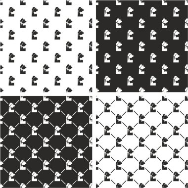 Fabrika bacası ve dumansız desen seti