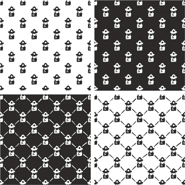 İtfaiyeci Avatar Freehand Kusursuz Desen Ayarlandı