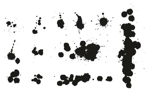 Paint Splatter Dots, Splashes & Backgrounds Set 02 — Stock Vector