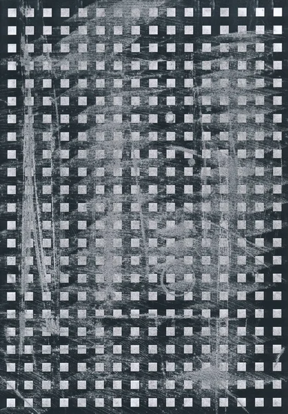 Vierkant gescand zwart patroon gekraakt — Stockfoto