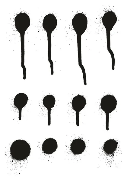 Spray Paint High Detail Drip Dots Absztrakt vektor háttér Se — Stock Vector