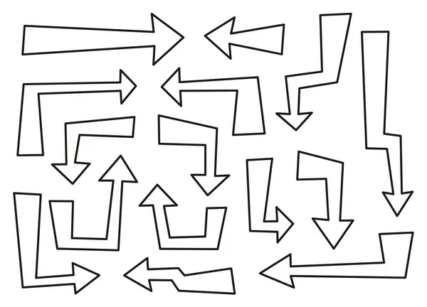 箭头或指针图标瘦直线向量说明集 — 图库矢量图片