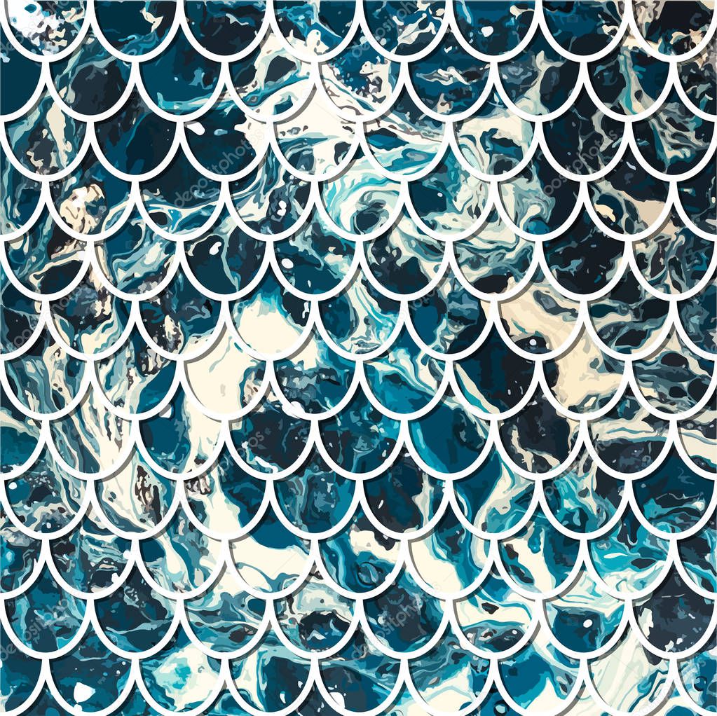 Abstract pattern of fish scales. 