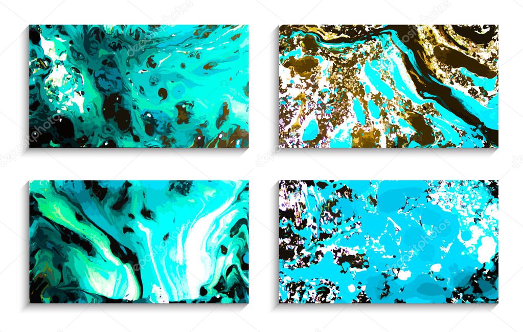 Set of abstract marble backgrounds.