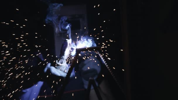 Welding Works On Metal. — Stock Video