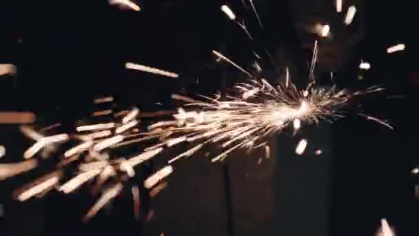 Man Works With Electric Grinder. — Stock Video